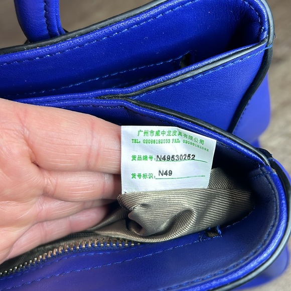 Santa Barbara Polo & Racquet Club Blue Leather bag/purse - Picture 11 of 15